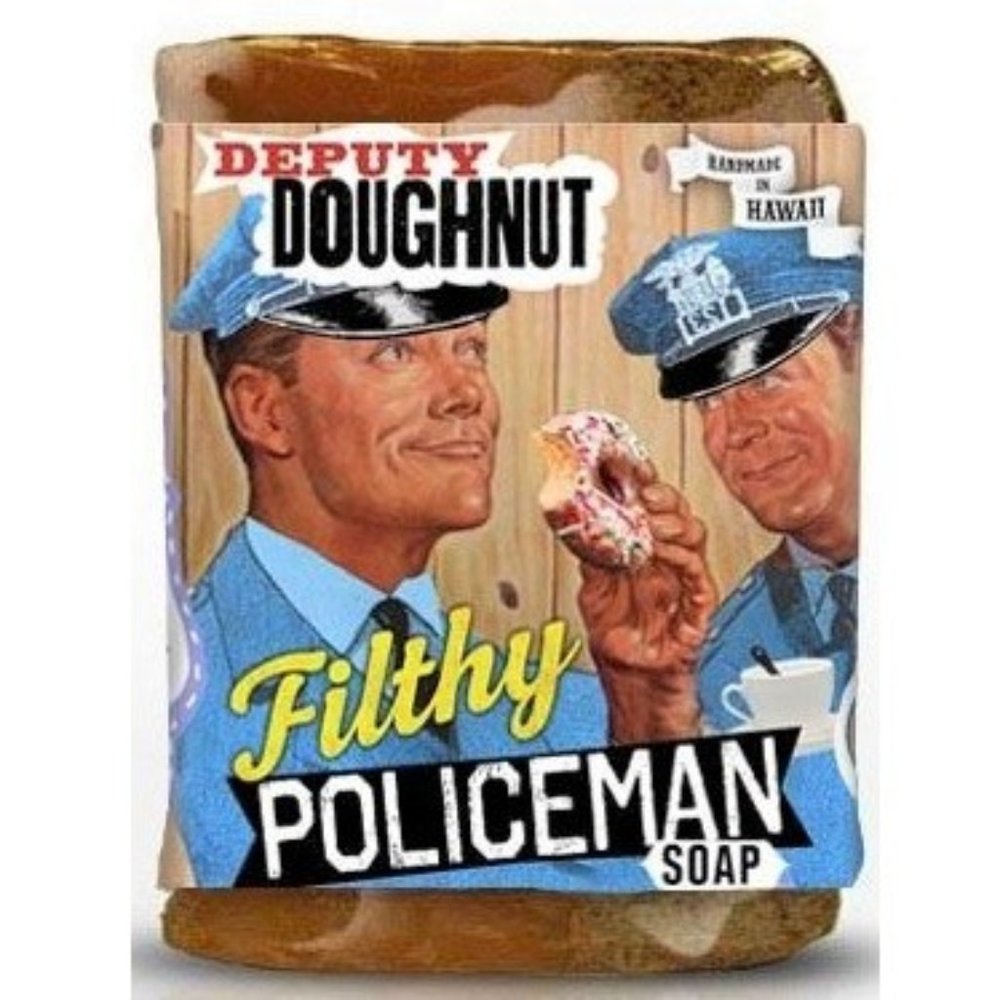 100% Natural Organic Soap. Deputy Doughnut Policeman. Handmade in Hawaii. 2oz.